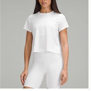 Lululemon Classoc-Fit Cotton-Blend T-Shirt White Sz 6